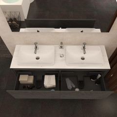 Arco 1600 In Grey Marble Top Down