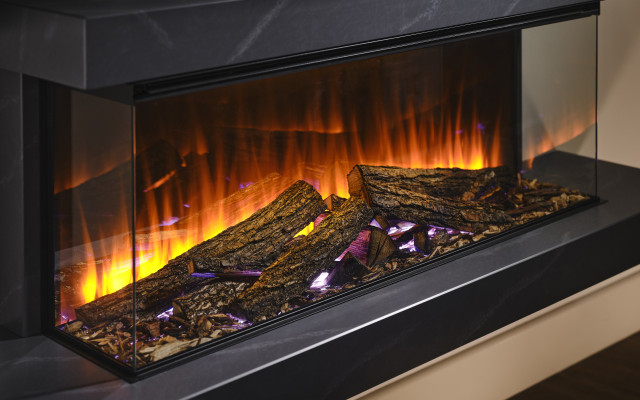 Brockenhurst 1200 Grey DRL - Pink: A Stunning Electric Fire Experience