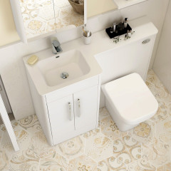 Suburb Left Hand 2 Door Combi Unit In White