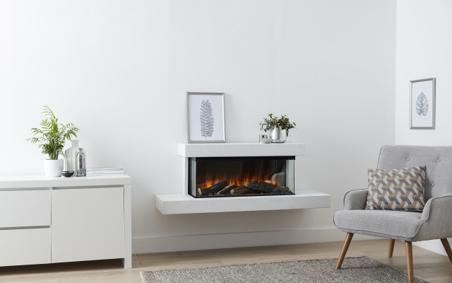 Modern Electric Fireplace with Elegant Design
