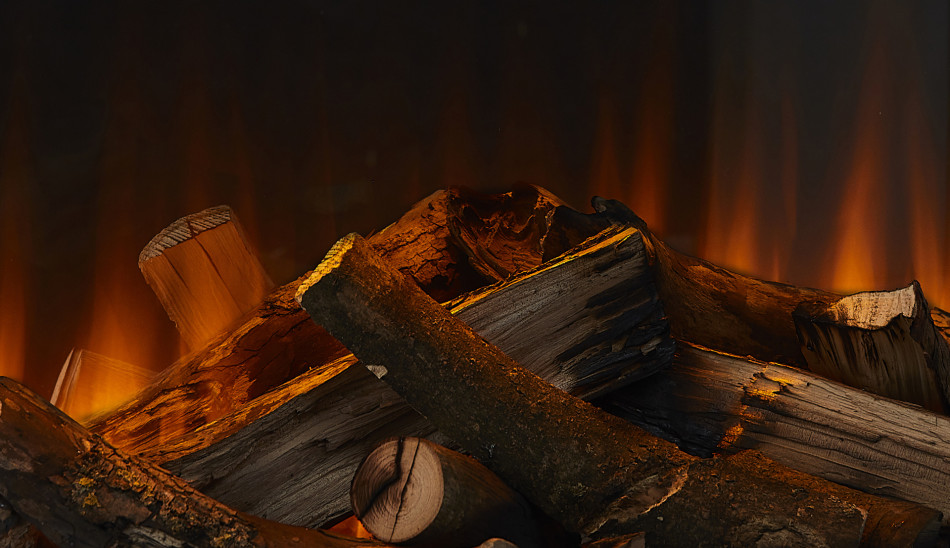 Deluxe Real Logs Close Up