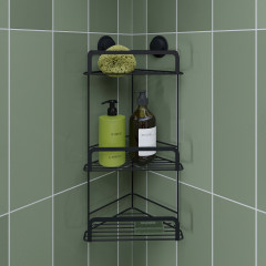 QM290821 SNL 3-Tier Corner Basket Black